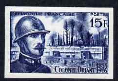 France 1956 Birth Centenary of Col Driant IMPERF unmounte...