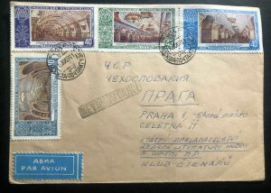 1959 Moscow Russia USSR Airmail Cover To Prague Czechoslovakia