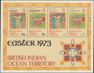 British Indian Ocean Territory #50-53a, Complete Set(5), 1973, Never Hinged