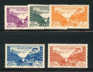 LEBANON 1949 AIRMAILS BAY OF JOUNIE SCOTT #C145A/47B  MINT HINGED