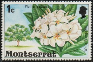 Montserrat 340 - Mint-NH - 1c White Frangipani (1976)