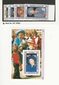 Barbuda, Postage Stamp, #1135-1139 Mint NH, 1990 Queen Elizabeth, JFZ