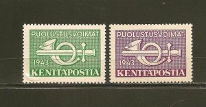 Finland SC#M4-M5 Military Stamps 1943 Mint Hinged