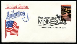 4266 US 42c Minnesota Statehood SA FDC,  Artopages cachet