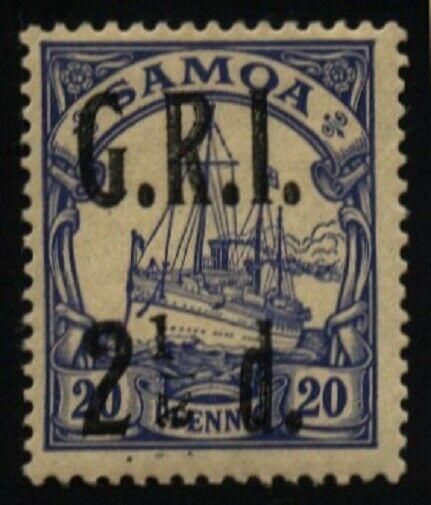 SAMOA 1914 GRI opt on German Samoa : 2½d on 20pf I TO LEFT OF 2 fine mint..66369