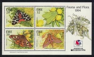 Ireland Moths Butterflies MS Overprinted 'PhilaKorea 94' SG#MS918