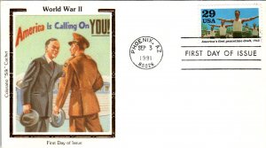 US 2559a-2559j Anniversary WWII Colorano Set of Ten U/A FDC