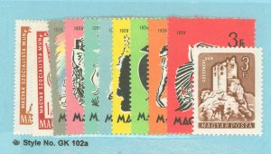 Hungary #1272-81/1289  Single (Complete Set)