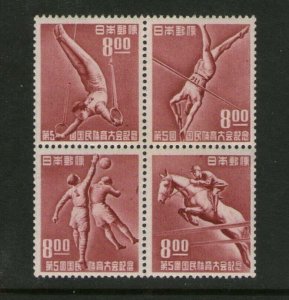 Japan 1950 Sc 508a BLK(4) MNH