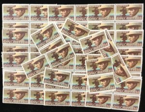 1555    DW Griffith, Motion Pictures    100  MNH  10¢ singles stamps   In 1975