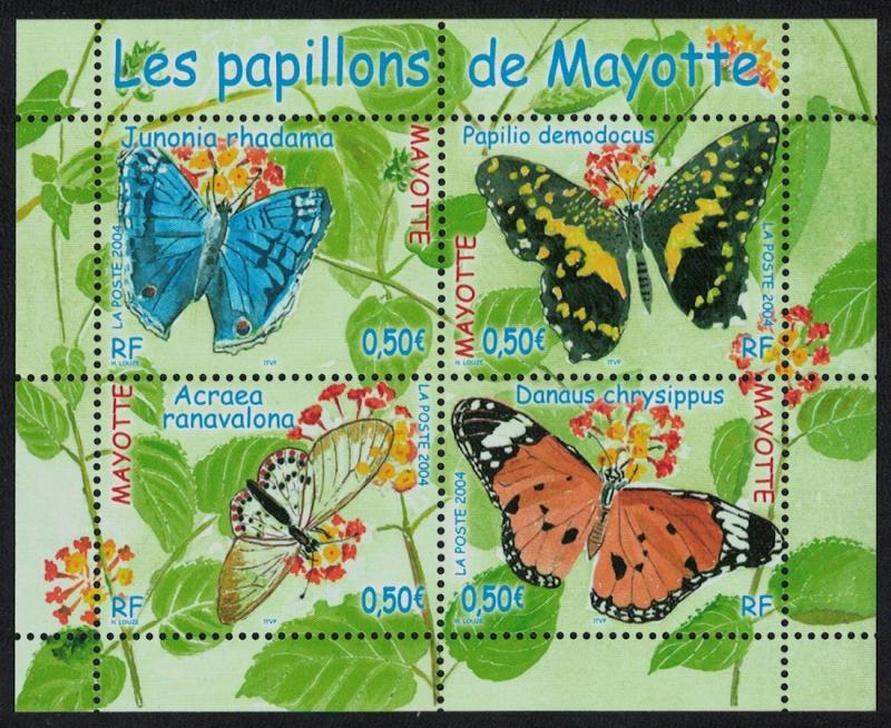 Mayotte Butterflies MS SG#MS200