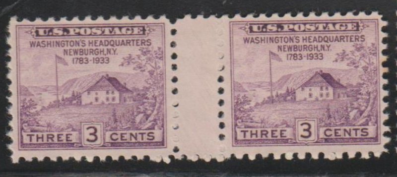 U.S. Scott #752 Washington Stamp - Mint NH Vertical Gutter Pair