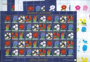 Denmark. Christmas Seal 1984 Sheet Scale/Proof Print. 11 Sheets.Perf. Compl. Set