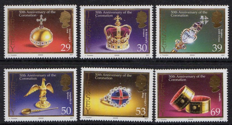 2003 Jersey 1087-1092 50 years of the coronation of Elizabeth II Golden Jubilee