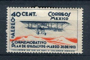 MEXICO; 1938 early Airmail issue Mint hinged 40c. value