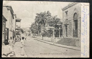 1905 Danish West Indies Real Picture Postcard Cover To England Moravien Church