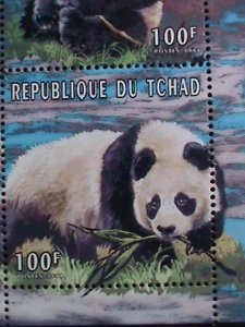 ​CHAD STAMP:1996 SC#674 LOVELY PANDAS  MNH S/S SHEET VERY FINE