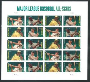 4697a Baseball All Stars 4 Player Imperforate Pane of 20