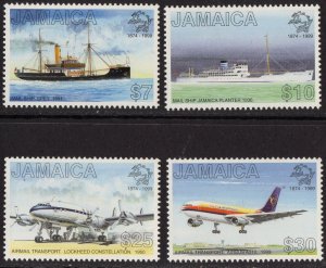 Thematic stamps JAMAICA 1999 UPU SHiPS/AIRCRAFT 943/6 mint