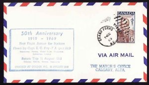 Canada-cover #13447-6c [AAMC A6948]-1st flight across the Rockies-Grand Forks,