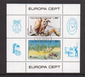 Cyprus  Turkish   #181   cancelled  1986  Europa   sheet