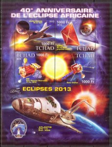 Chad 2013 Space 40 Years of The African Eclipse Sheet MNH