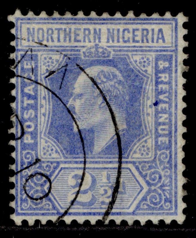 NORTHERN NIGERIA EDVII SG31, 2½d blue, USED. Cat £11. 