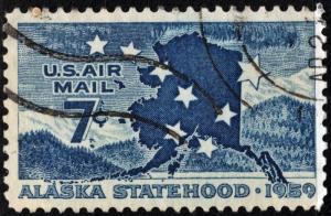 SC#C53 7¢ Alaska Statehood Single (1959) Used