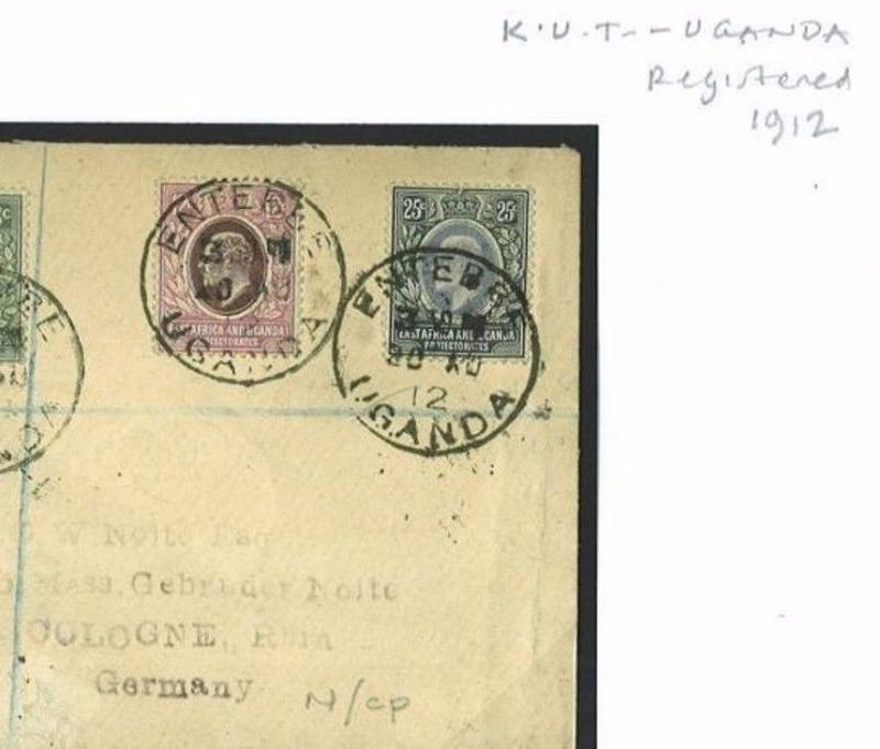 W454 1912 KUT Uganda Entebbe Regd,/GERMANY Cologne {samwells}