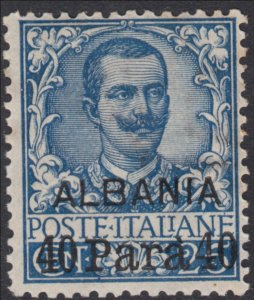 Italy Albania Offices -  Sassone n. 3 cv 120$ Super Centered - MNH**