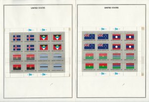 United Nations Stamp Collection, Mint NH Flags, #477-492 Sheets 1986, JFZ