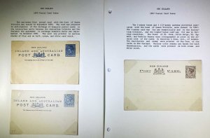 New Zealand Postal Card Collection. Exhibit Style pages 1879-1935 (14268) 