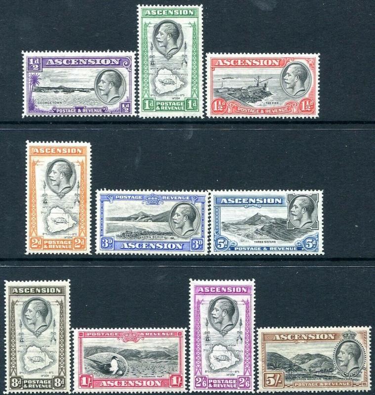 ASCENSION-1934 Set to 5/- Sg 21-30 AVERAGE MOUNTED MINT V30301