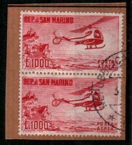 San Marino Scott C117 Used pair on piece [TE1449]