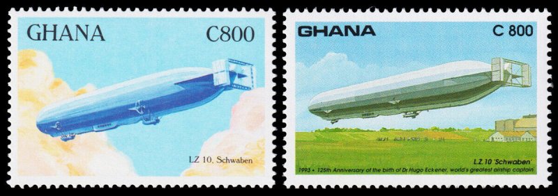 Ghana Scott 1500, 1560 (1992-93) Mint NH VF, CV $10.25 C 