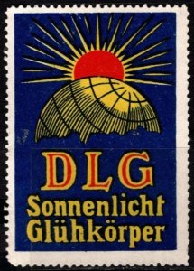 Vintage Germany Poster Stamp DLG Sunlight Incandescent Body
