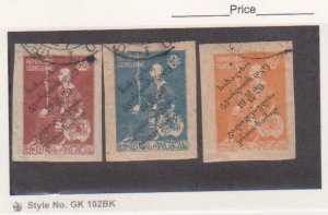 Georgia 1922 Scott #  16-18 Used Black Overprint Recognition of Independence