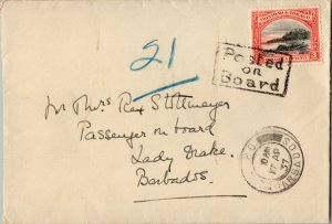 Trinidad 3d Mount Irvine Bay 1937 Posted on Board [Barbados] Hosking 2344 to ...