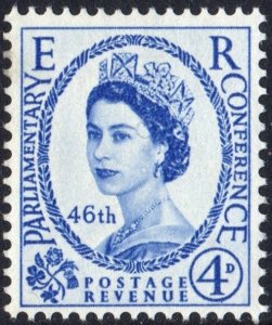 Great Britain #337 4d 46th Parliamentary Conference Single (1957) MNH