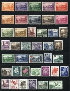 NORFOLK ISLAND 1-44, mint, hinge remaining F-VF CV $173.55 (TJ 12/5) 