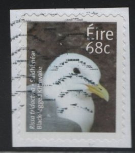 Ireland 2014 used Sc 2040 68c Black-legged kittiwake, on piece