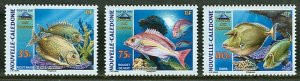 New Caledonia 1014-1016 Fish Set of Three Stamps