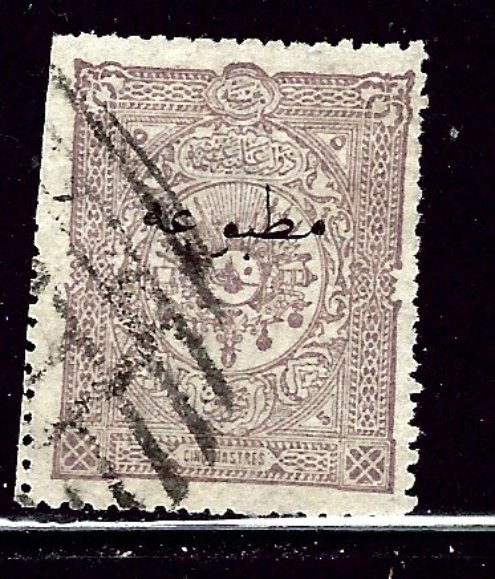 Turkey P34 Used 1893 issue  trimmed perfs    (ap3033)