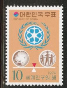 Korea Scott 904 MNH** 1974 WPY stamp