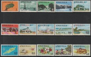 1967 Anguilla - Sc 17-31 - MH VF - 15 single - Landmarks