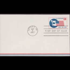 U.S.A. 1967 - Pre-stamped card-Visit USA