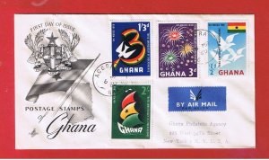 Ghana #71-74  VF used 1st Day of Issue  3rd Anniversary   Free S/H