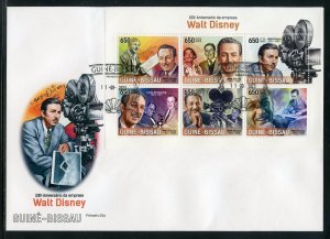 GUINEA BISSAU 2023 100th ANNIVERSARY OF WALT  DISNEY SHEET FIRST DAY COVER