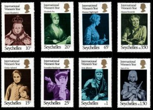 Seychelles 1975 - International Women's Year - Set of 8v - Scott 331-38 - MNH