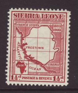 Sierra Leone Map 155 Mint BIN